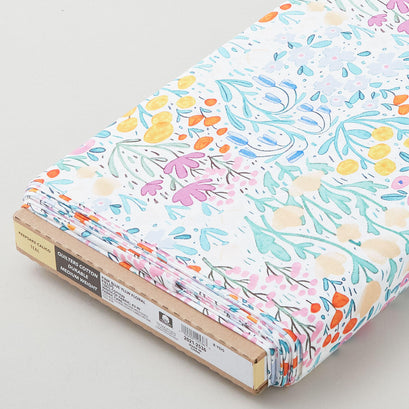 Pink Blue Yellow Floral Fields 8 Yard Bolt