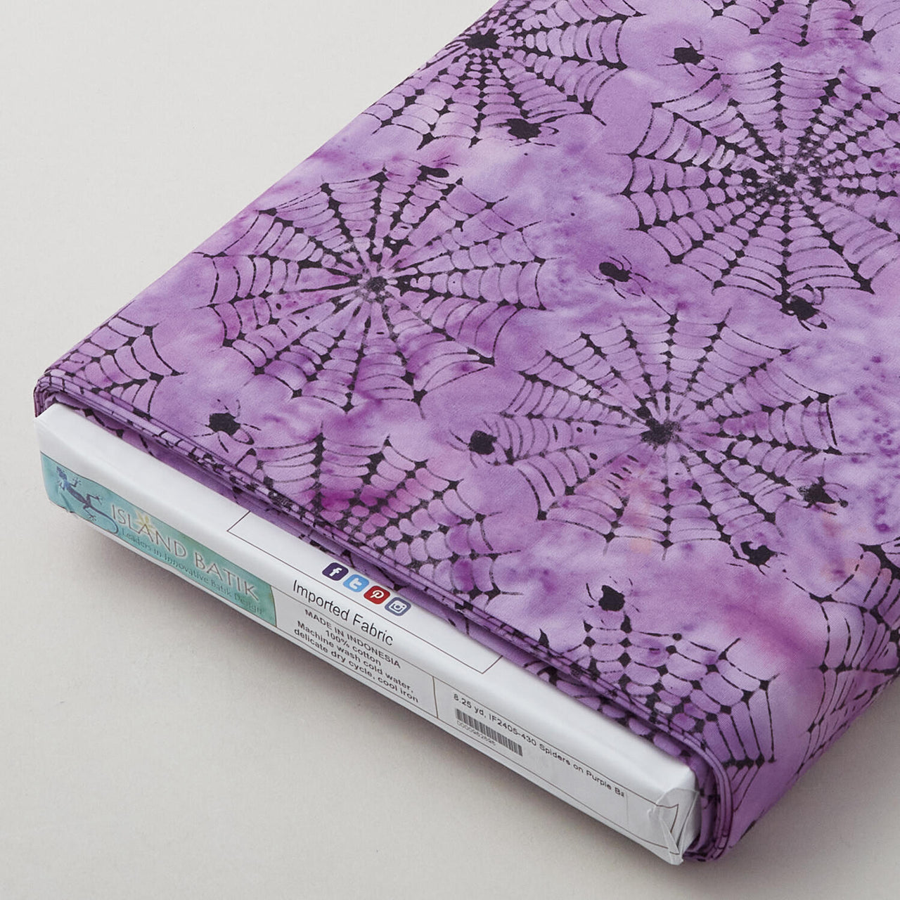 Spiders on Purple Batik 8 Yard Bolt