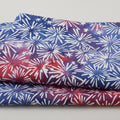 Liberty Batiks Favorites - Bursting Stars Multi Red Blue Dusty 2 Yard Cut