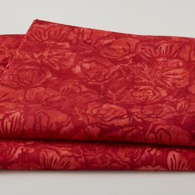 Liberty Batiks Favorites - Poppies Floral Red Redwood 2 Yard Cut