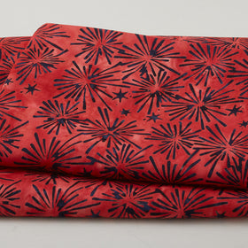 Liberty Batiks Favorites - Bursting Stars Red Crimson 2 Yard Cut