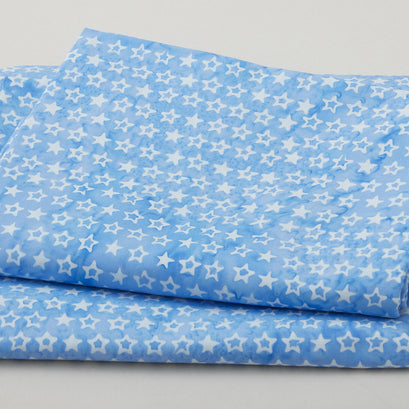 Liberty Batiks Favorites - Stars Blue Chambray 2 Yard Cut