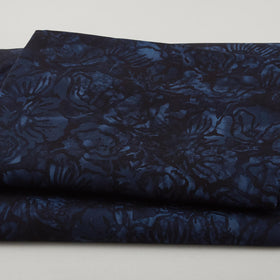 Liberty Batiks Favorites - Poppies Floral Blue Midnight Blue 2 Yard Cut