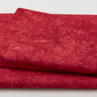 Rainbow Batiks Favorites - Fireworks Red Redwood 2 Yard Cut