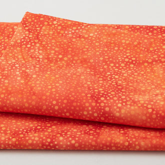 Rainbow Batiks Favorites - Dots Orange Copper 2 Yard Cut