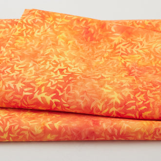 Rainbow Batiks Favorites - Vines Orange Pumpkin 2 Yard Cut