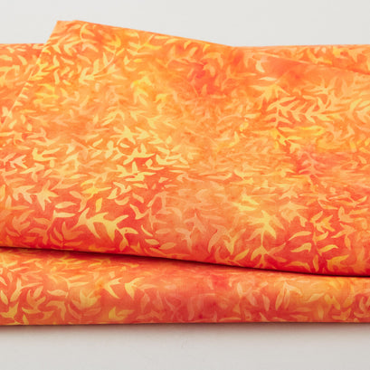 Rainbow Batiks Favorites - Vines Orange Pumpkin 2 Yard Cut