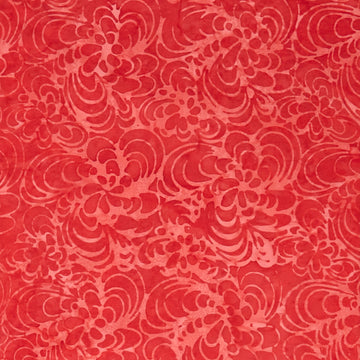 Rainbow Batiks Favorites - Funky Flowers Red Imperial 5 Yard Cut