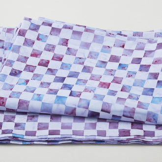 Purple Checker Batik 2 Yard Cut