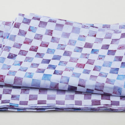 Purple Checker Batik 2 Yard Cut