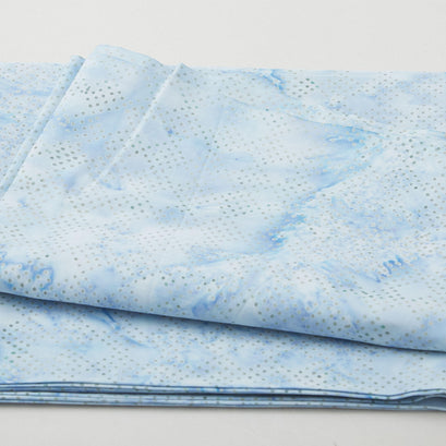Light Blue Gray Dot Batik 2 Yard Cut