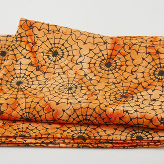 M2 Spiders on Orange Batik 2 Yard Cut