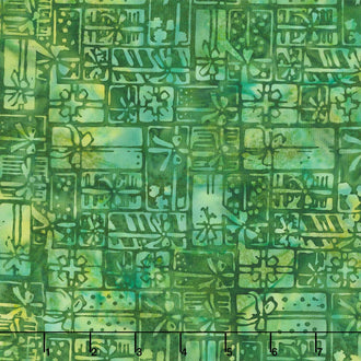 Festive Wishes Batiks - Wrapped Presents Green Yardage