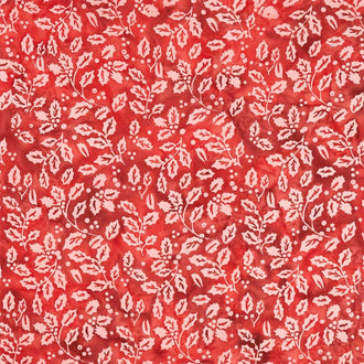 Festive Wishes Batiks - Holly Red Cardinal Yardage