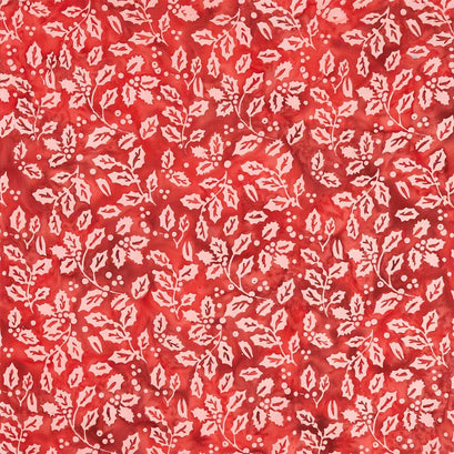 Festive Wishes Batiks - Holly Red Cardinal Yardage