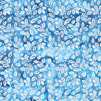 Snowfall Batiks - Holly Blue Wave Yardage