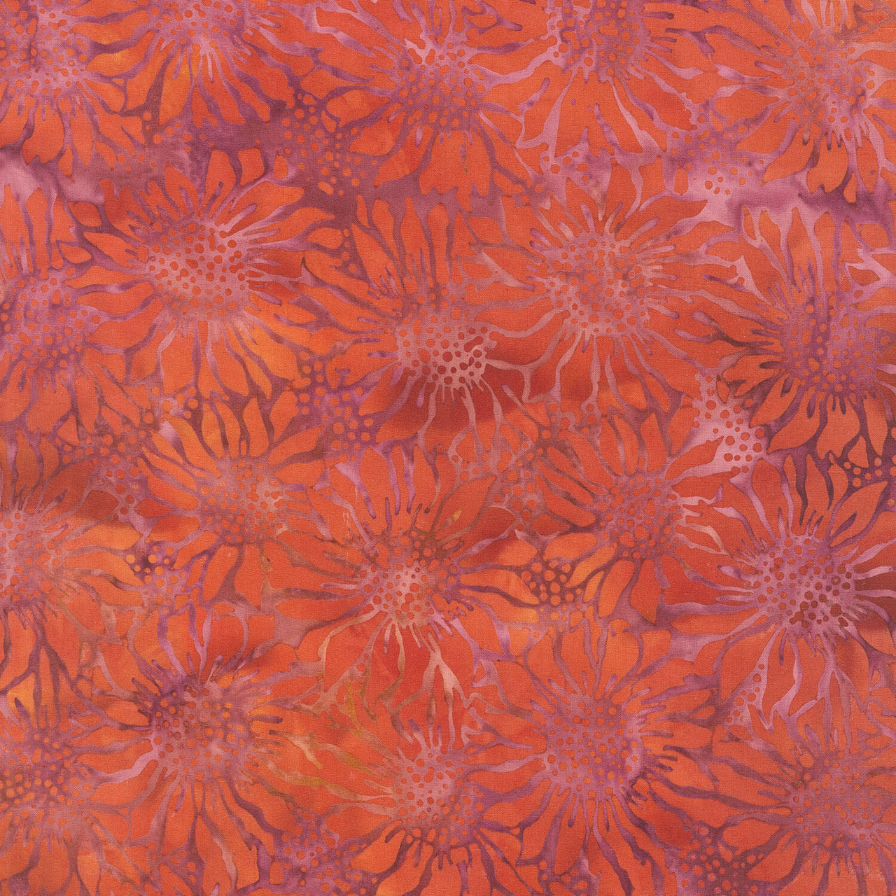 Autumn Ember Batiks - Sunflowers Pink Magenta Yardage