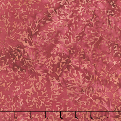 Autumn Ember Batiks - Vines Red Redwood Yardage