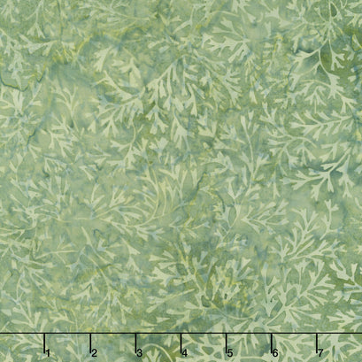 Autumn Ember Batiks - Vines Green Avocado Yardage
