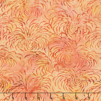 Autumn Ember Batiks - Spider Mum Orange Tangerine Yardage