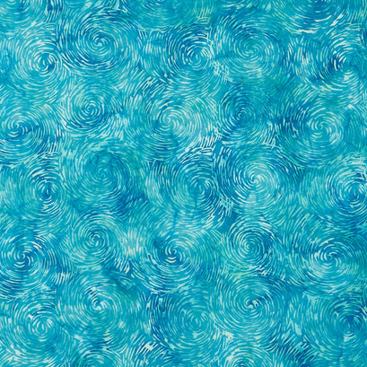 Fiesta Batiks - Swirl Sun Turquoise Yardage