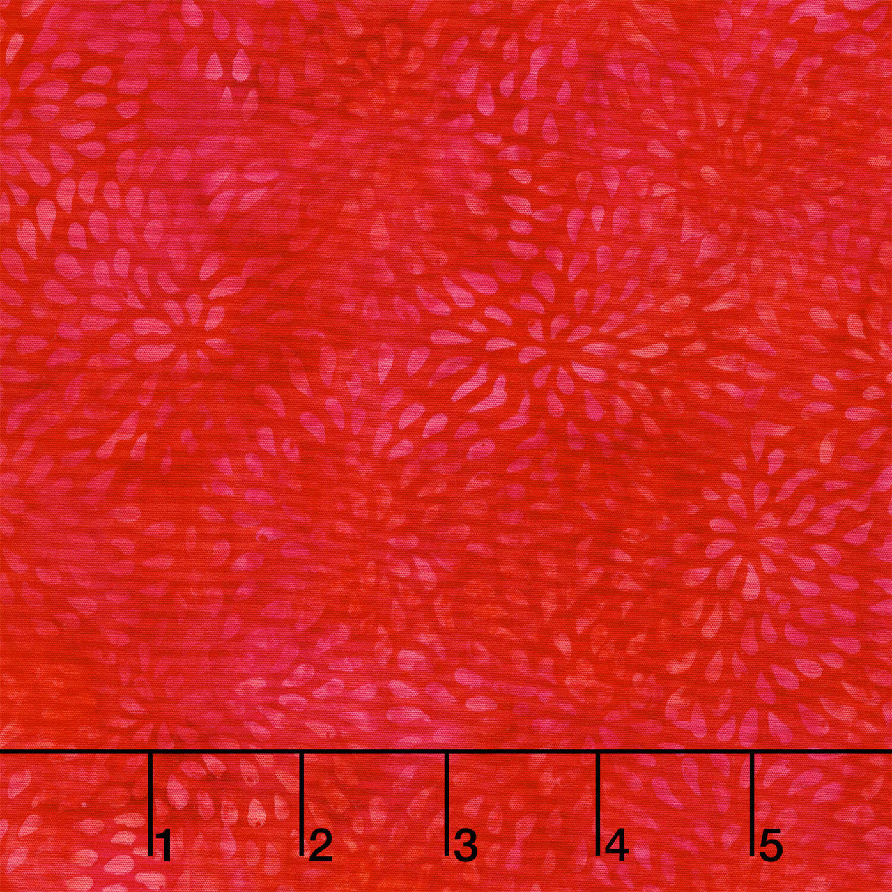 Fiesta Batiks - Small Pointed Floral Punch Yardage