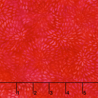 Fiesta Batiks - Small Pointed Floral Punch Yardage