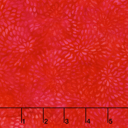 Fiesta Batiks - Small Pointed Floral Punch Yardage
