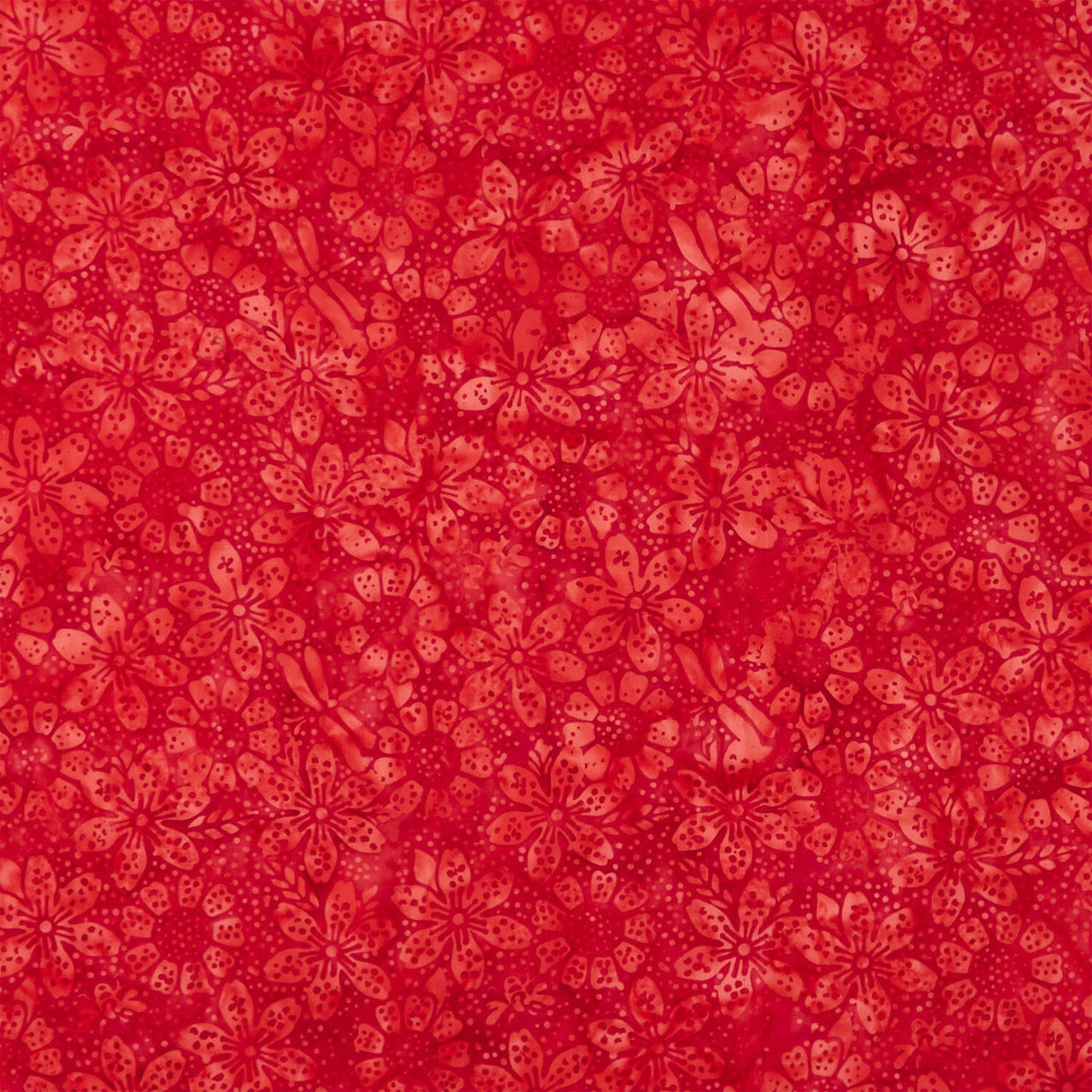 Fiesta Batiks - Dot Floral Cherry Yardage