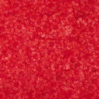Fiesta Batiks - Dot Floral Cherry Yardage