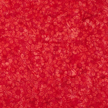 Fiesta Batiks - Dot Floral Cherry Yardage