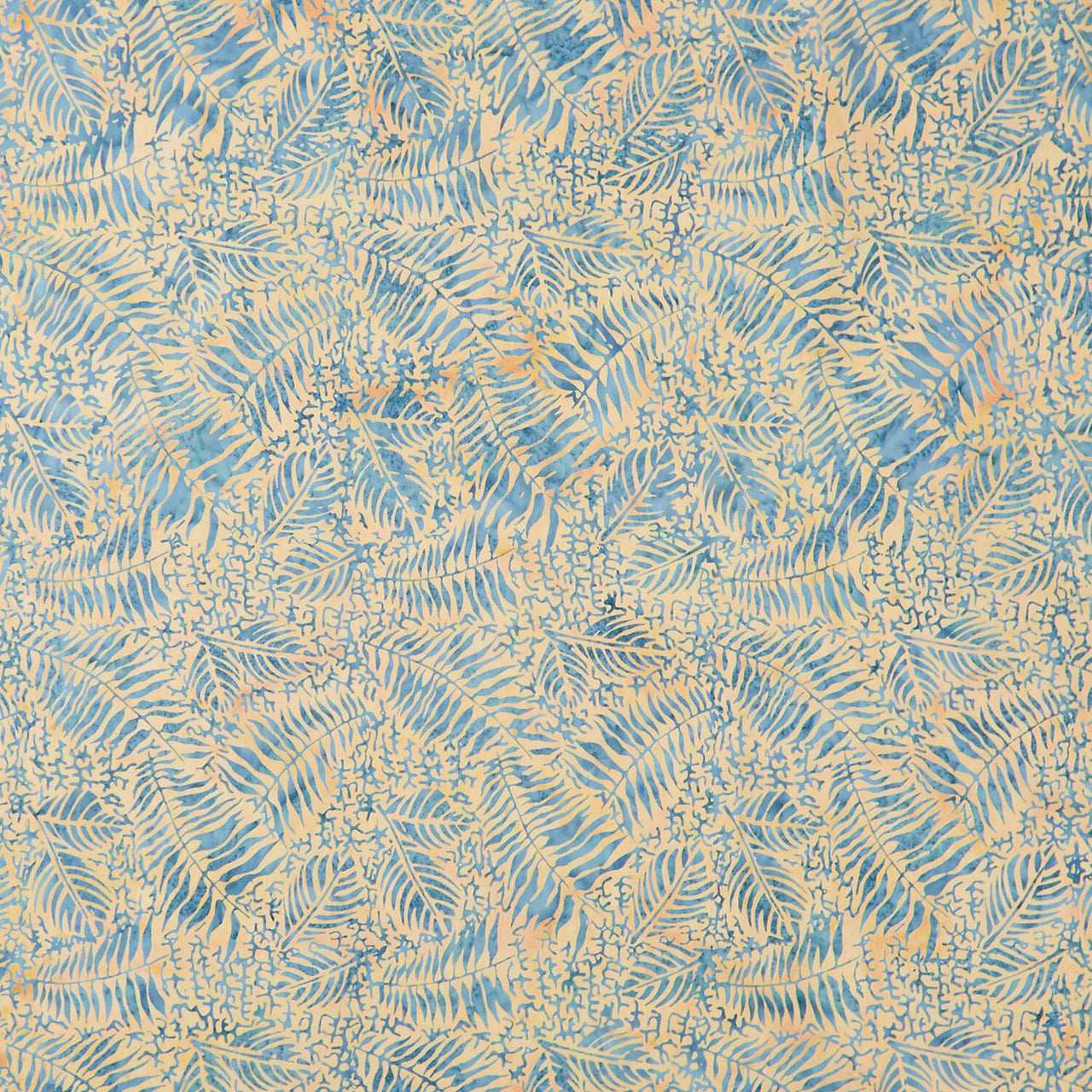 Stone Strata Batiks - Fossil Fern Leaf Multi Green Yardage