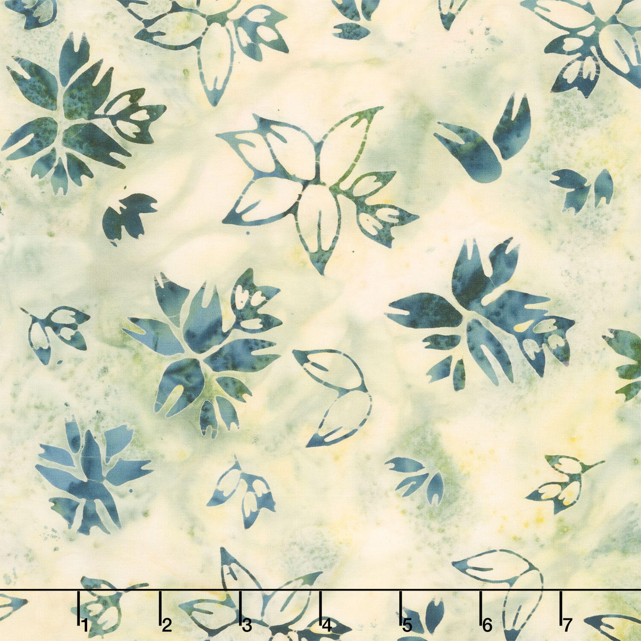 Frosted Foliage Batiks - Leaf Collections Multi Green Glacier Yardage
