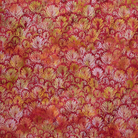 Dreamweaver Batiks - Cirlce Leaf Multi Magenta Yardage