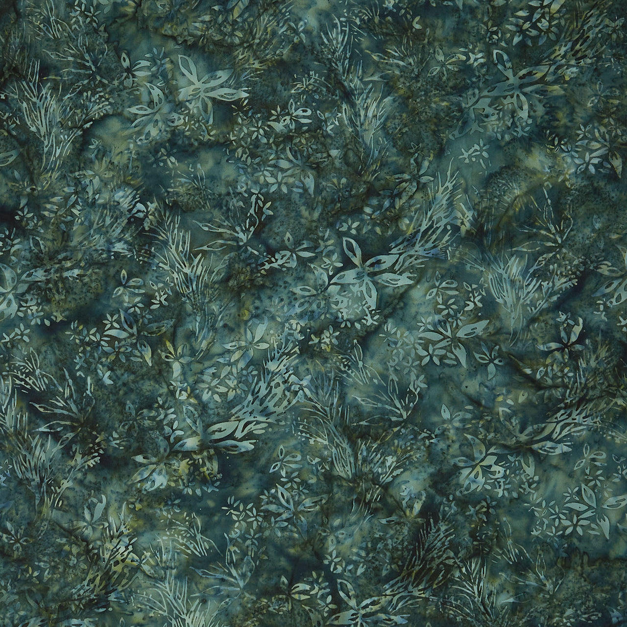 Everlasting Batiks - Wildflowers Green Pineneedle Yardage