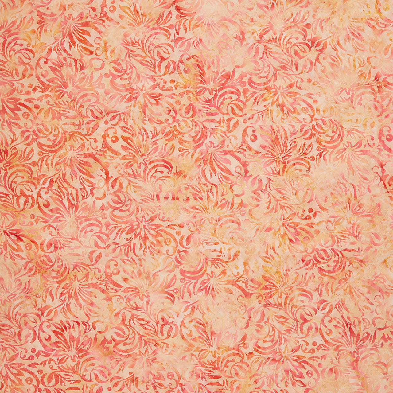Everlasting Batiks - Square Floral Red Shell Yardage