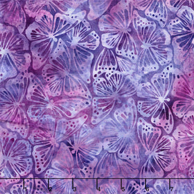 Enchanted Flutter Batiks - Monarch Multi Magenta Yardage