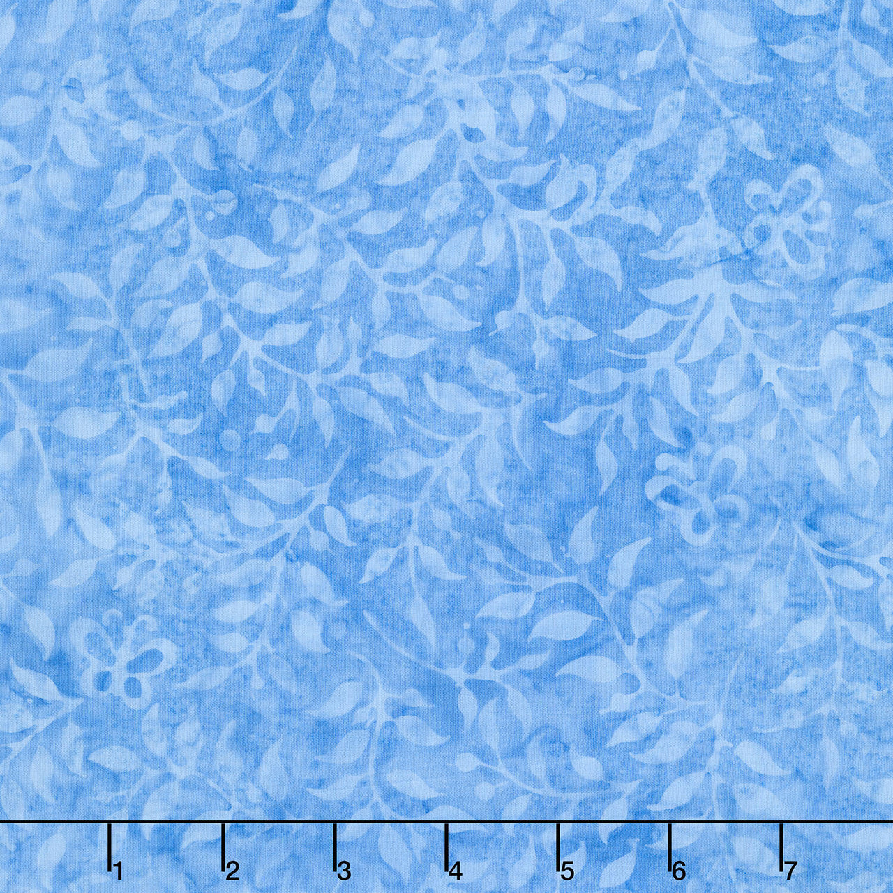 Enchanted Flutter Batiks - Butterfly & Leaves Blue Yardage