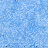 Enchanted Flutter Batiks - Butterfly & Leaves Blue Yardage