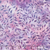 Enchanted Flutter Batiks - Butterfly & Leaves Multi Purple Yardage