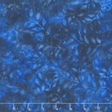 Enchanted Flutter Batiks - Butterfly & Leaves Blue Ocean Yardage
