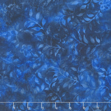 Enchanted Flutter Batiks - Butterfly & Leaves Blue Ocean Yardage