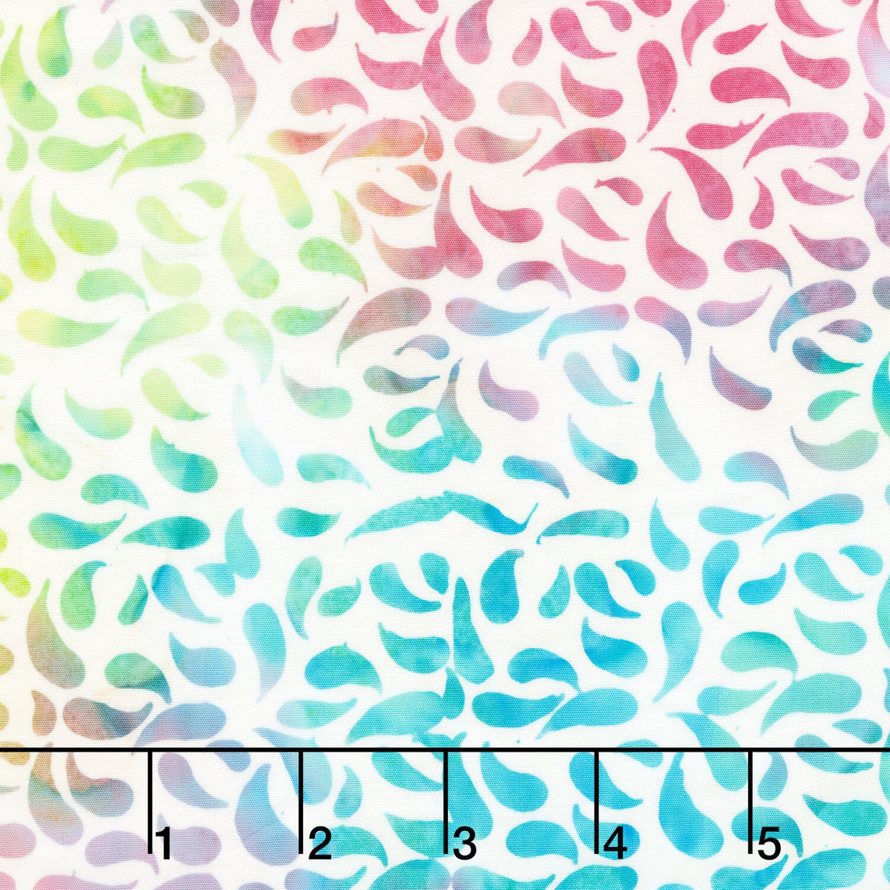 Paisley Pop Batiks - Paisley Petals Jellybean Yardage