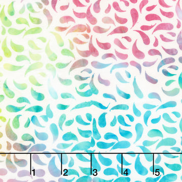 Paisley Pop Batiks - Paisley Petals Jellybean Yardage