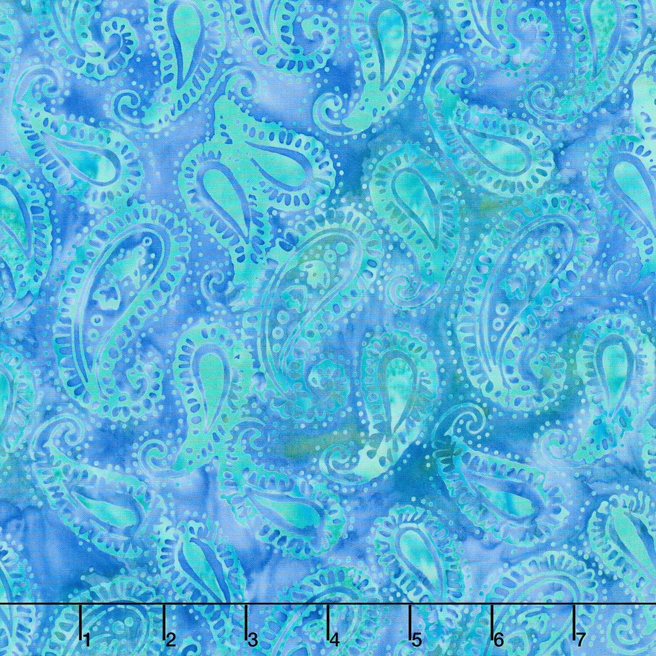 Paisley Pop Batiks - Paisley Multi Marbles Yardage