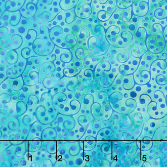 Paisley Pop Batiks - Dot Swirl Multi Marbles Yardage