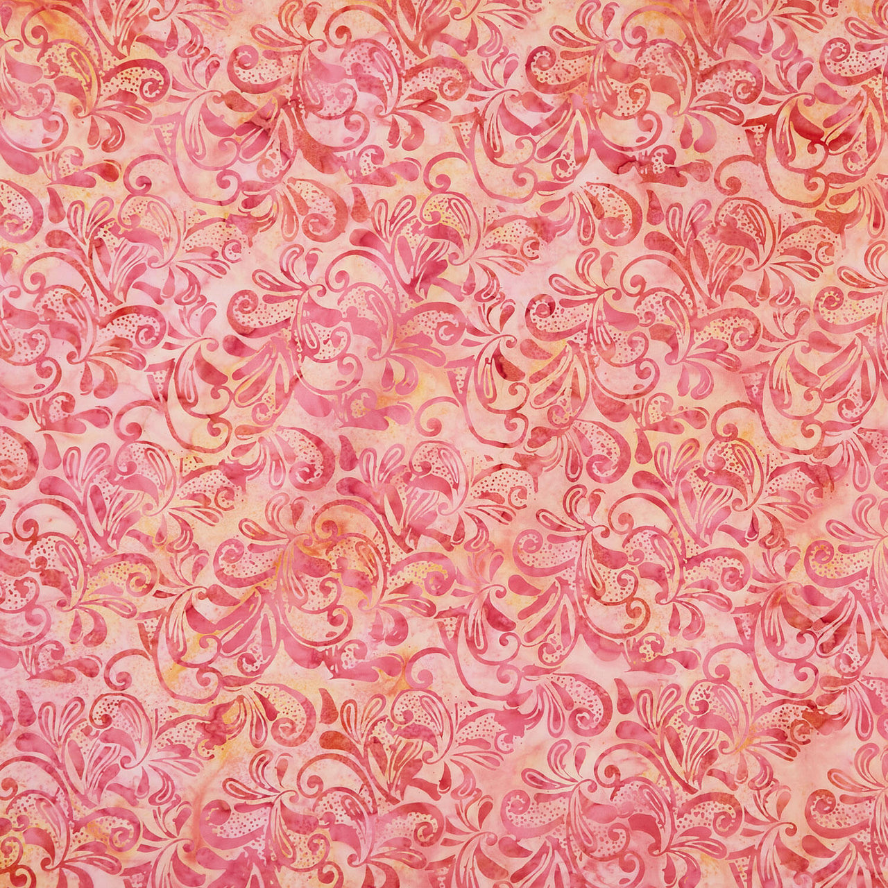 Paisley Pop Batiks - Large Paisley Swirl Sunset Yardage