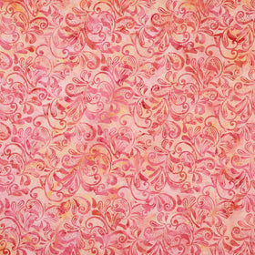 Paisley Pop Batiks - Large Paisley Swirl Sunset Yardage