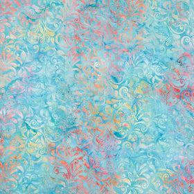 Paisley Pop Batiks - Large Paisley Swirl Green Yardage