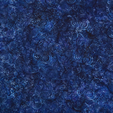 Paisley Pop Batiks - Floral Paisley Blue Marine Yardage